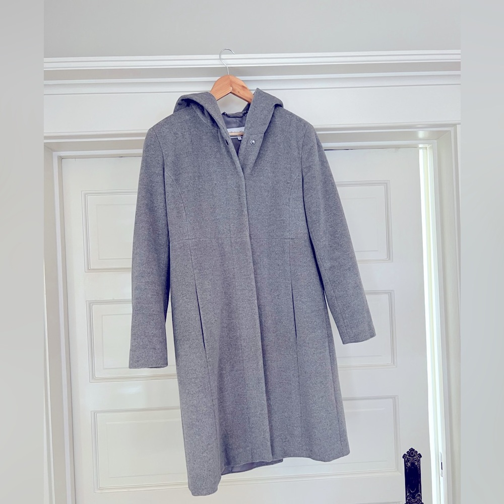 Calvin Klein - Angora hooded coat - ‘90s - size 6
